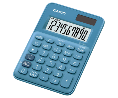 CASIO Mini Desk Type 10 Digits Calculator - BLUE 