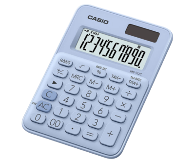 CASIO Mini Desk Type 10 Digits Calculator - LIGHT BLUE