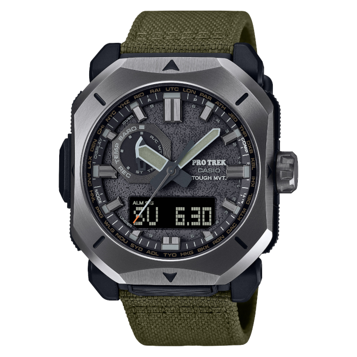 美品　CASIO PRO TREK PRW-6900YB 稼動品 PRW-6900YB-3 | PRO-TREK | 綠色露營戶外運動手錶| CASIO官方網店